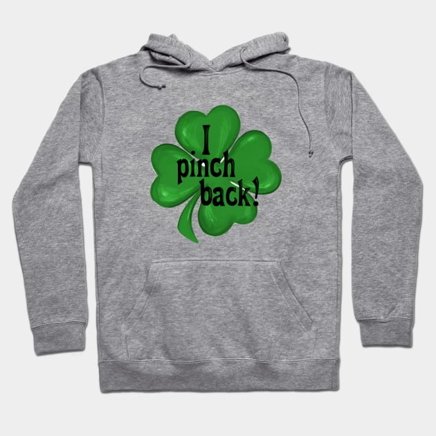 St.Patrick 's Day clover print label Hoodie by annaprint